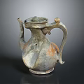 Ancient Ceramic Pitcher With Traditional Design Vintage Style Handle And Spout 3d model