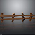 Rustic Wooden Fence With Crossed Slats And Vertical Posts For Outdoor Use