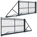 Metal Wire Fence With Grid Design And Multiple Panels For Home Safety