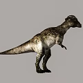 Realistic Large Reptile Dinosaur Standing With Detailed Scaly Skin And Side Profile View