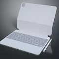Modern White 2-in-1 Tablet with Detachable Keyboard and Stylus Pen