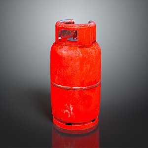 Pressure tank sci-fi gas tank gas tank gas cylinder hydrogen cylinder helium cylinder small cylinder PBR 3d model