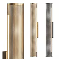 Modern Sleek Wall Lamps With Perforated Brass And Stainless Steel Metallic Finishes