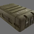Military Green Sturdy Storage Case With Secure Latches And Emblems Design 3d model