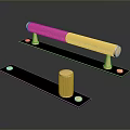 Golden Decorative Handles With Black Base Modern Home Living Accessories Design