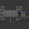 Large Industrial Filter Equipment With Metal Frame Circular Structure And Platform