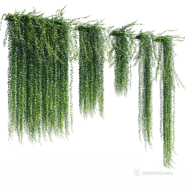 Natural Green Hanging Vines With Lush Trailing Foliage For Decorative Plants 3d model 