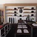 Clothing Store Interior Featuring Mannequins Display Racks Organized Shelves And Fashion Apparel