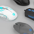 Modern Wireless Computer Mice With Different Colors Ergonomic Design For Office And Gaming 3d model