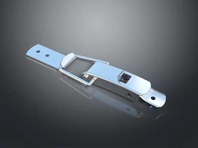 Sleek Metal Buckle For Clothing Apparel With Secure Fastening And Durable Build 3d model