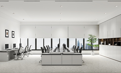 Modern Staff Office 3d model