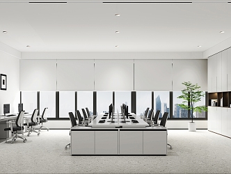 Modern Staff Office 3d model