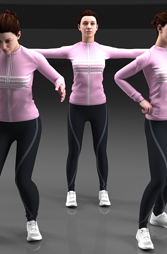 Sport Girl Yoga Pants Girl 3d model