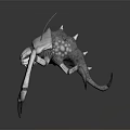 Detailed 3D Rendered Mechanical Insect With Metal Exoskeleton And Robotic Legs
