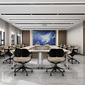 Modern Meeting Room Meeting Table and Chair 3d model