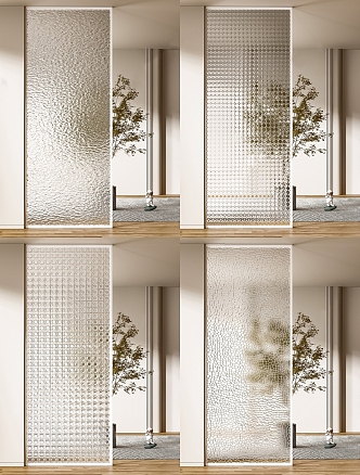 Modern partition glass screen partition 3d model