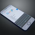 Smartphone Screen Displaying Google Search Interface With Virtual Keyboard And Results 3d model