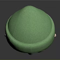 Cute 3D Cartoon Child Character With Green Knit Hat Brown Hair And Green Outfit