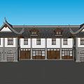 Ancient architecture characteristic landmark building 3d model