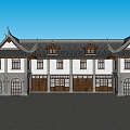 Ancient architecture characteristic landmark building 3d model