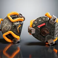 Heavy Duty Mechanical Components With Orange Straps And VONROC Logo On Black Body