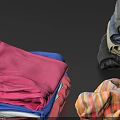Colorful Stacked Assorted Clothes Featuring Various Styles Tshirts Shirts Jeans