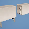 Two White Industrial Exhaust Fans With Metal Grilles And Mounted Brackets