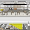 KAKAO FRIENDS Cafe Interior Design With Glass Entrance And Display Shelves