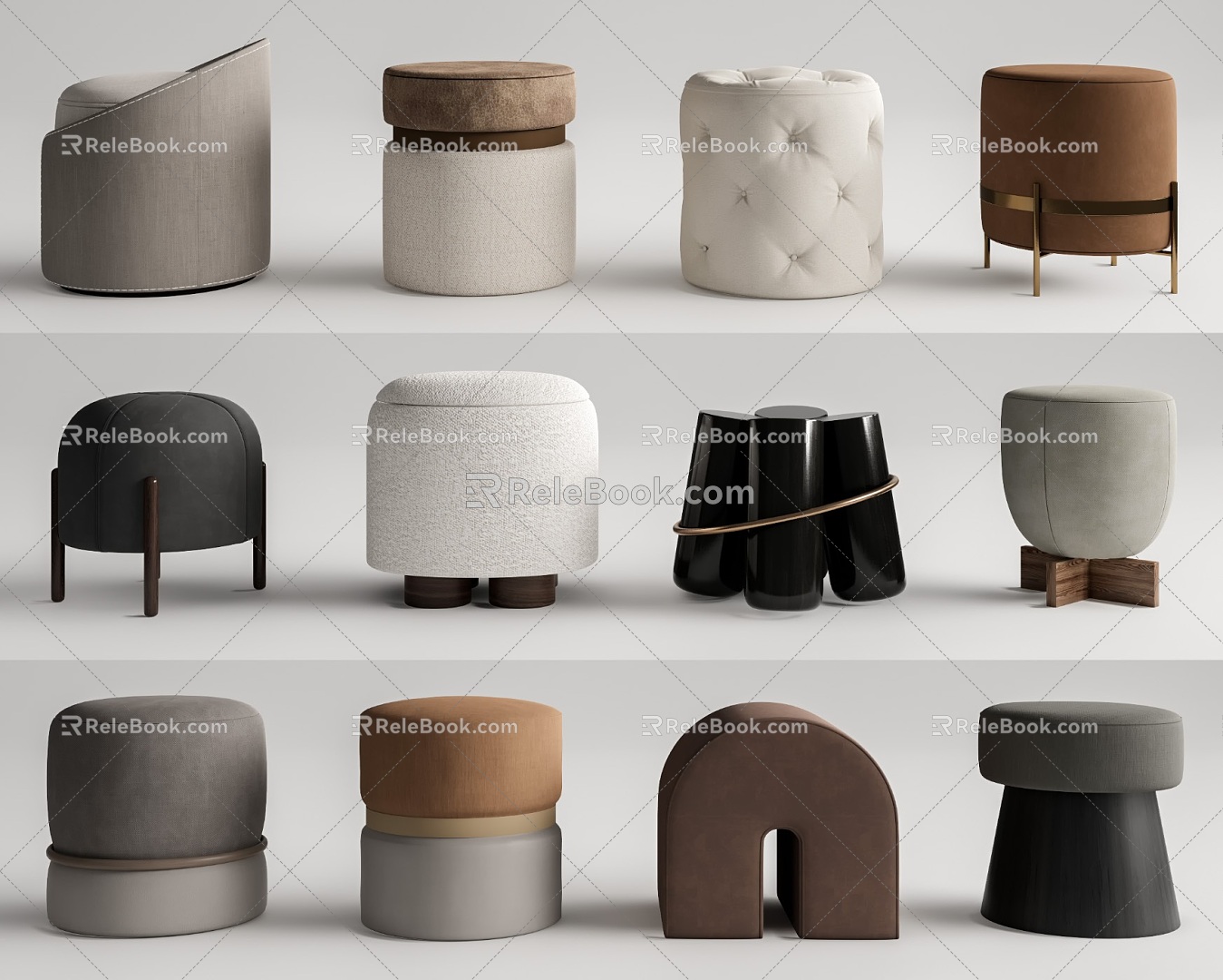 Modern Sofa Stool Sofa Stool Low Stool 3d model