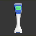 Non Contact Infrared Thermometer With White And Blue Handheld Design And Digital