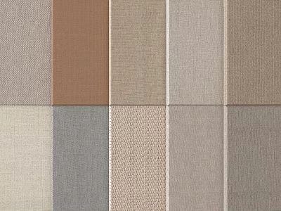 Textured Decorative Panels With Various Neutral Colors And Woven Fabric Textures For Interior Design 3d model