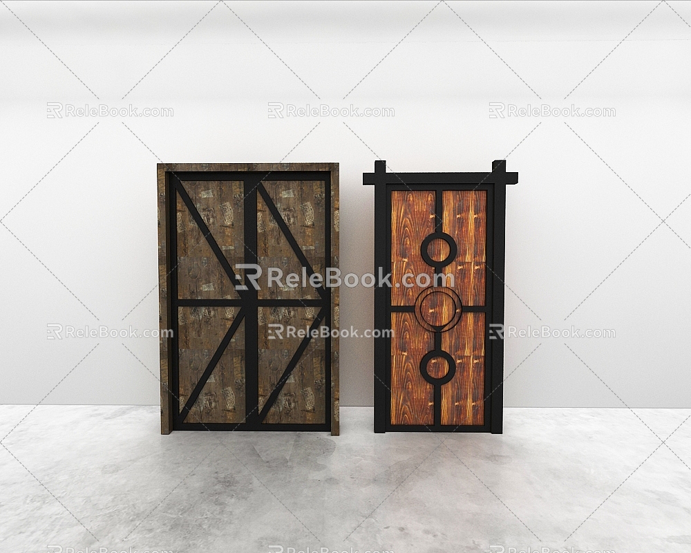 Combination door 3d model