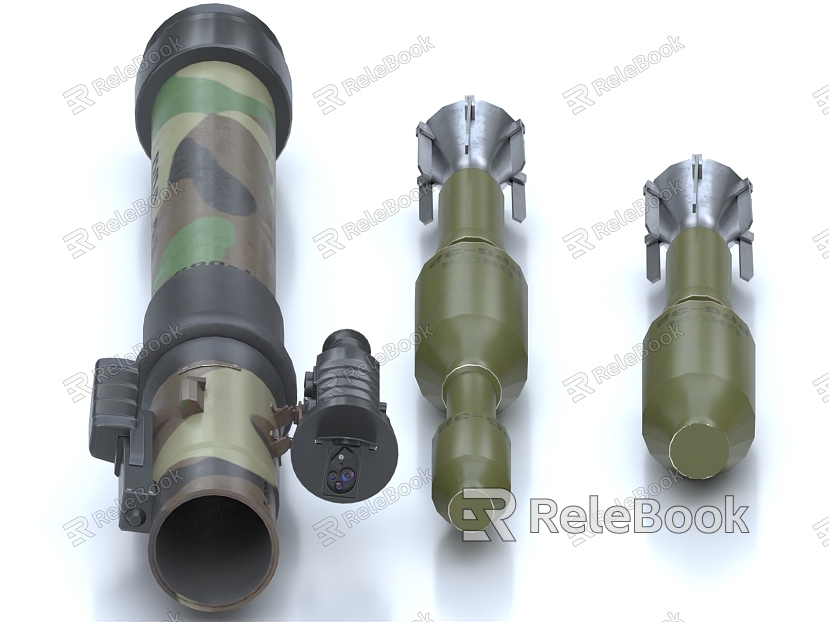 Bazooka anti-tank artillery shells RPG military weapons model