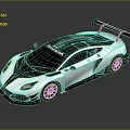 White Racing Car With Black Roof Rear Wing Streamlined Design And Sporty Wheels