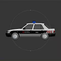 White and Black Ambulance Vehicle With Blue Emergency Lights And Red Cross Symbol