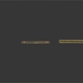 Five Long Thin Brass Strips With Smooth Surface As Mechanical Parts