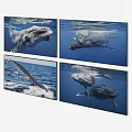 Stunning Whale Animal Paintings Series Showing Ocean Swimming And Breaching Scenes