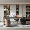 Modern study 3d model