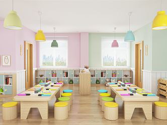 Nordic Kindergarten Classroom 3d model