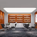 Modern Public Office Area Design With Green Chairs Computers Large Windows And Digital Center