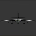 White Body Aircraft Model With Green Engines Tail Number 62 On Shiny Black Surface