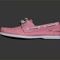 Stylish Pink Boat Shoes With White Sole And Laces For Everyday Wear