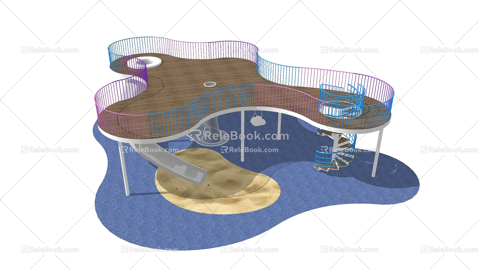 Modern play equipment Children's play equipment model