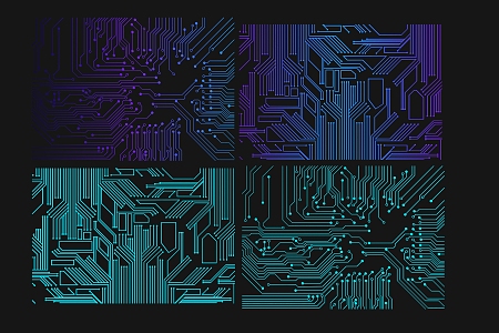 Circuit diagram technology line technology circuit 3d model