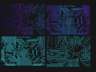 Circuit diagram technology line technology circuit 3d model