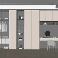 Modern Wardrobe Interior Design With Glass Doors Built-in Lights Storage Shelves And Dressing Table