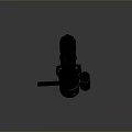 Modern Multi Barrel Machine Gun Featuring Metallic Structure Shiny Barrels And Mechanical Parts