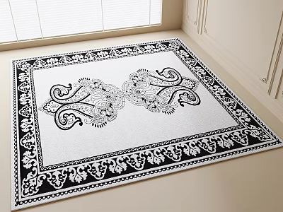 French carpet square carpet 3d model