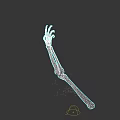 Human Arm Skeleton Bones Structure 3D Model Anatomical Detailed White Isolated Black Background 3d model