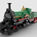 Lego toy building blocks train pull freight train transport train 3d model